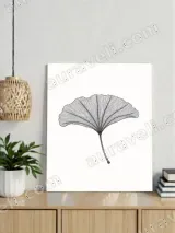 Ginkgo Leaf Line Art Canvas Wall Art for Living Room Bedroom Home Decor – view 3