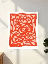 Abstract Floral & Bird Paper-Cut Canvas Wall Art for Home Decor – view 2