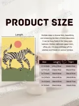 Illustrated Zebra Canvas Wall Art for Living Room Home Decor – view 7