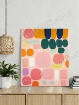 Abstract Colorful Geometric Canvas Wall Art for Living Room Home Decor – view 3