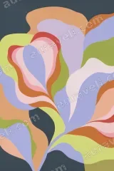 Abstract Floral Canvas Wall Art for Living Room Bedroom framed modern home decor