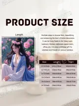 Elegant Asian Lady Floral Canvas Wall Art for Bedroom Home Decor – view 7