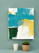 Abstract Color Block Canvas Wall Art for Living Room Home Decor