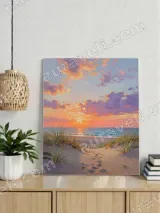Beach Sunset Coastal Canvas Wall Art for Living Room Bedroom Home Decor – вид 3