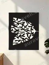 Abstract Botanical Leaf Canvas Wall Art for Living Room Home Decor – view 2