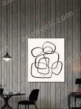 Abstract Geometric Line Art Canvas Wall Art for Living Room Decor – view 2