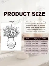 Floral Bouquet in Vase Line Art Canvas Wall Art for Home Decor – view 7