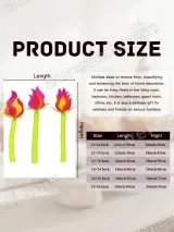 Flame - Shaped Floral Canvas Wall Art for Living Room Home Decor – вид 7