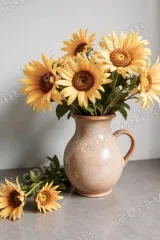 Sunflower Still Life Canvas Wall Art for Living Room framed modern home decor