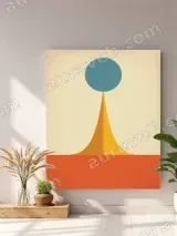 Mid - Century Geometric Canvas Wall Art for Living Room Home Decor – вид 4