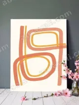 Abstract Geometric Line Canvas Wall Art - Living Room Bedroom Decor