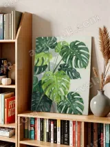 Monstera Leaf Canvas Wall Art for Living Room Home Decor – вид 5