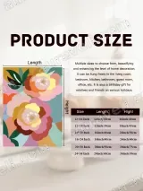 Bold Colorful Floral Canvas Wall Art for Living Room Bedroom Home Decor – view 7