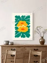Yellow Floral Canvas Wall Art for Living Room Bedroom Home Decor – view 2