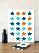 Colorful Stars Canvas Wall Art for Bedroom Living Room Home Decor – view 3