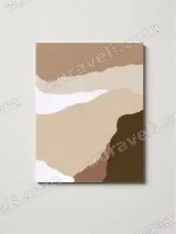 Abstract Earthy Tones Canvas Wall Art for Living Room Home Decor – view 3