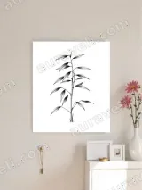 Bamboo Plant Line Art Canvas Wall Art for Living Room Bedroom Home Decor – view 3