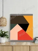 Abstract Geometric Color Block Canvas Wall Art for Living Room Home Decor – view 2