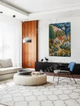 Whimsical Cottage Forest Landscape Canvas Wall Art for Living Room Decor – view 5