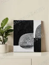Abstract Geometric Arch Canvas Wall Art for Living Room Decor – view 2