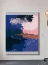 Abstract Color Block Canvas Wall Art for Living Room Home Decor – view 2