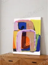 Abstract Colorful Geometric Canvas Wall Art for Living Room Home Decor – view 4