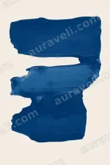 Blue Abstract Brushstroke Canvas Wall Art for Living Room framed modern home decor