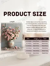 Pink Floral Vase Canvas Wall Art for Living Room Bedroom Home Decor – вид 7