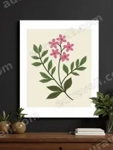 Pink Floral Botanical Wall Art for Living Room & Bedroom Home Decor