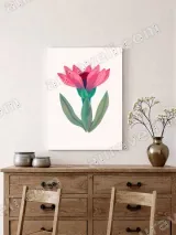Pink Floral Canvas Wall Art for Bedroom & Living Room Home Decor – view 2