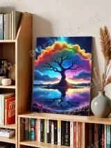 Surreal Rainbow Tree Canvas Wall Art for Living Room Home Decor – view 4
