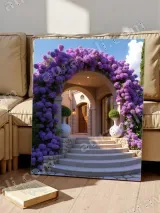 Purple Hydrangea Archway Canvas Wall Art for Home Decor – view 4