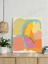 Abstract Colorful Curves Canvas Wall Art for Living Room Bedroom Home Decor – view 3