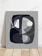 Abstract Geometric Monochrome Canvas Wall Art for Living Room Home Decor