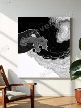 Abstract Twisted Root & Wave Canvas Wall Art for Living Room Home Decor – view 3