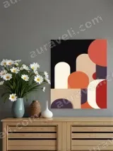 Abstract Geometric Shapes Canvas Wall Art for Living Room Home Decor – вид 2