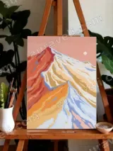 Colorful Mountain Landscape Canvas Wall Art for Home Decor