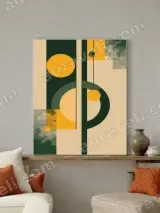Abstract Geometric Canvas Wall Art for Living Room Bedroom Home Decor – view 4