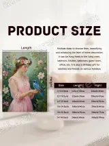 Girl with Blue Bird Floral Wreath Canvas Wall Art for Home Decor – view 7