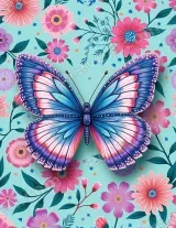 Butterfly Floral Canvas Wall Art for Bedroom Living Room Home Decor wall art print