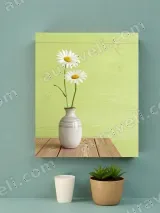 Daisy Flowers in Vase Canvas Wall Art for Home Decor
