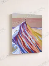 Abstract Colorful Striped Mountain Peak Canvas Wall Art for Living Room Decor – вид 4
