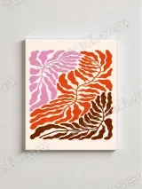 Abstract Botanical Leaf Canvas Wall Art for Living Room Home Decor – view 3