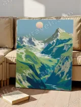 Scenic Mountain Landscape Canvas Wall Art for Living Room Home Decor – вид 4