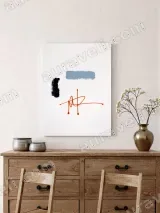 Abstract Color Block & Line Canvas Wall Art for Living Room Home Decor – view 2