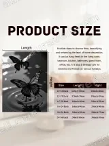 Black Butterfly Water Ripple Canvas Wall Art for Home Decor – вид 7