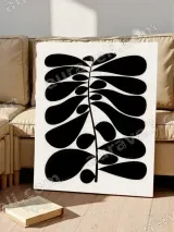 Abstract Botanical Leaf Canvas Wall Art for Living Room Home Decor – вид 5