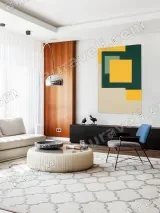 Abstract Geometric Color Block Canvas Wall Art for Living Room Home Decor – view 5