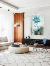 Blue Lotus Floral Canvas Wall Art for Bedroom Living Room Home Decor – view 5