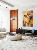 Colorful Floral Canvas Wall Art for Bedroom and Living Room Home Decor – view 5